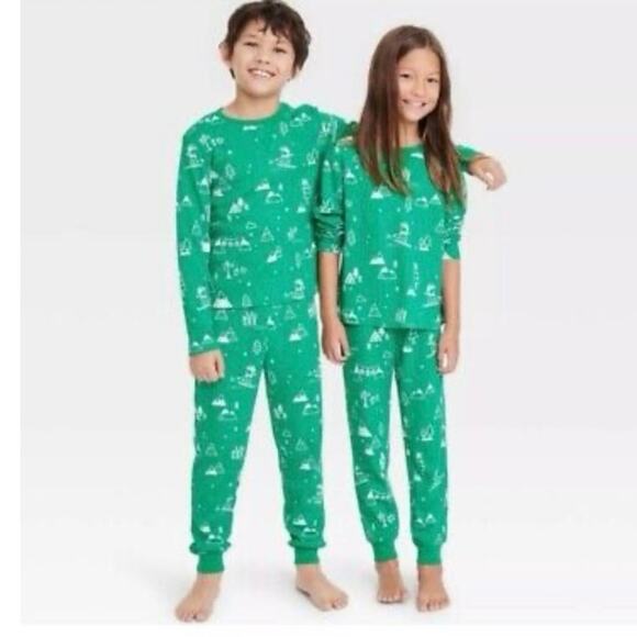 Wonder Shop Ski Scene Thermal Pajamas Size medium  8 - Picture 2 of 8